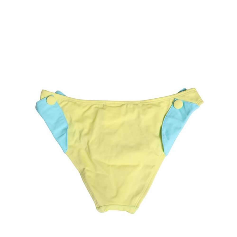 Pyrex Yellow Blue Bandeau Top Bikini Bottom 2 Piece Women's Swimwear - Picture 5 of 5